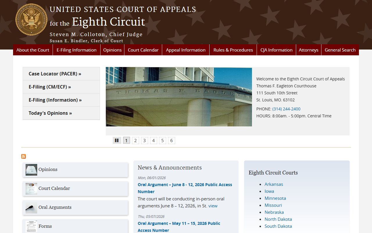 Chisago County District Court records and Eighth Circuit federal appeals